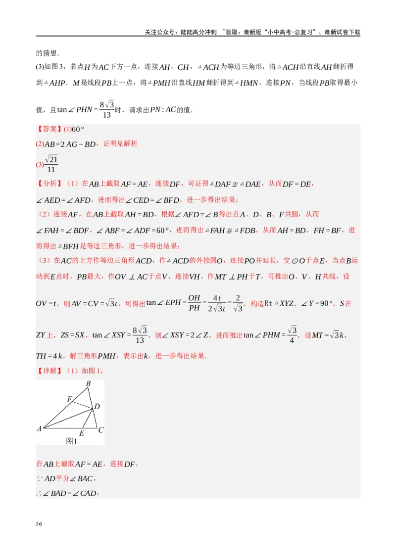 专题10三角形压轴（解析版）_02中考总复习（2026版更新中）_02-数学-中考总复习_2024年中考复习资料_二轮复习资料_完2024年中考数学二轮复习课件+讲义+练习（全国通用）_练习