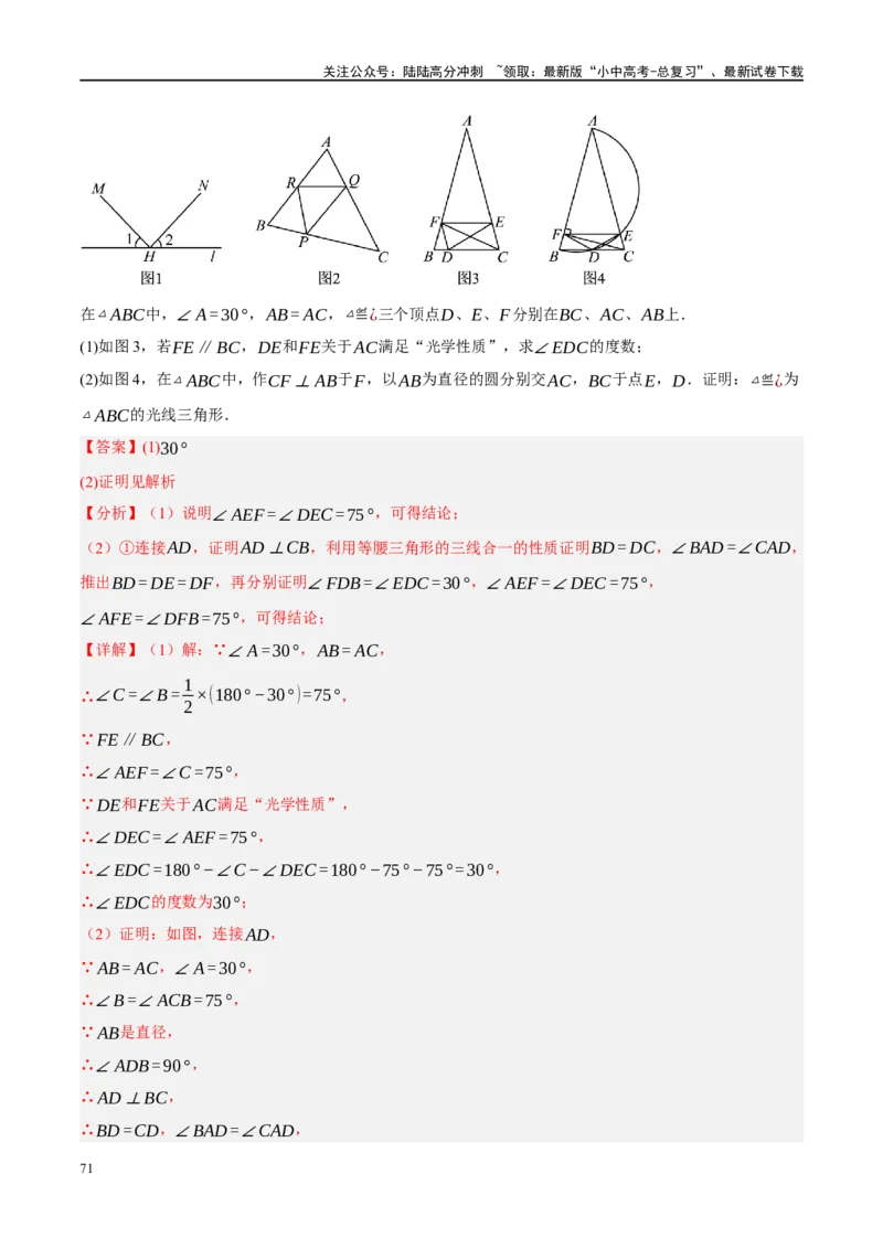 专题10三角形压轴（解析版）_02中考总复习（2026版更新中）_02-数学-中考总复习_2024年中考复习资料_二轮复习资料_完2024年中考数学二轮复习课件+讲义+练习（全国通用）_练习