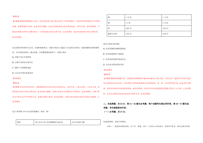 2019年全国统一高考历史试卷（新课标Ⅱ）（解析版）_全国卷+地方卷_7.历史_1.历史高考真题试卷_2008-2020年_全国卷_全国统一高考历史（新课标ⅱ）08-21_A3word版_PDF版
