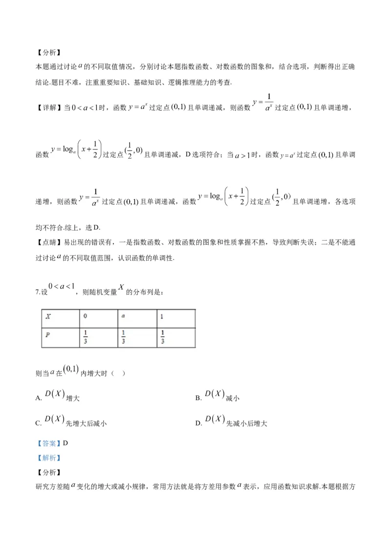 2019年浙江省高考数学（解析版）_全国卷+地方卷_2.数学_1.数学高考真题试卷_2008-2020年_地方卷_浙江高考数学08-23_A4word版