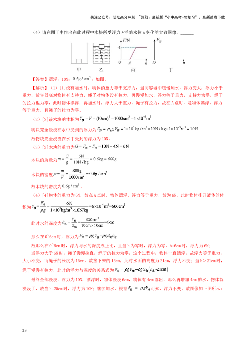 专题11浮力（3考点+8考向）（讲义）（解析版）_02中考总复习（2026版更新中）_04-物理-中考总复习_2024年中考复习资料_一轮复习_配套讲义（原卷版+解析版）