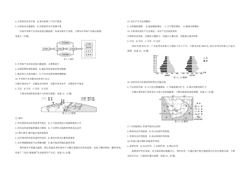 2021年浙江省高考地理1月（解析版）_全国卷+地方卷_8.地理_1.地理高考真题试卷_2008-2020年_地方卷_浙江高考地理08-21_A3word版_PDF版（赠送）