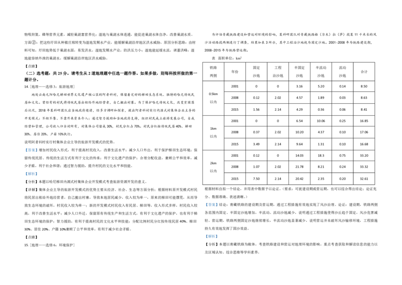 2021年全国统一高考地理试卷（新课标Ⅱ）（解析版）_全国卷+地方卷_8.地理_1.地理高考真题试卷_2008-2020年_全国卷_全国统一高考地理（新课标ii）08-21_A3word版_PDF（赠送）