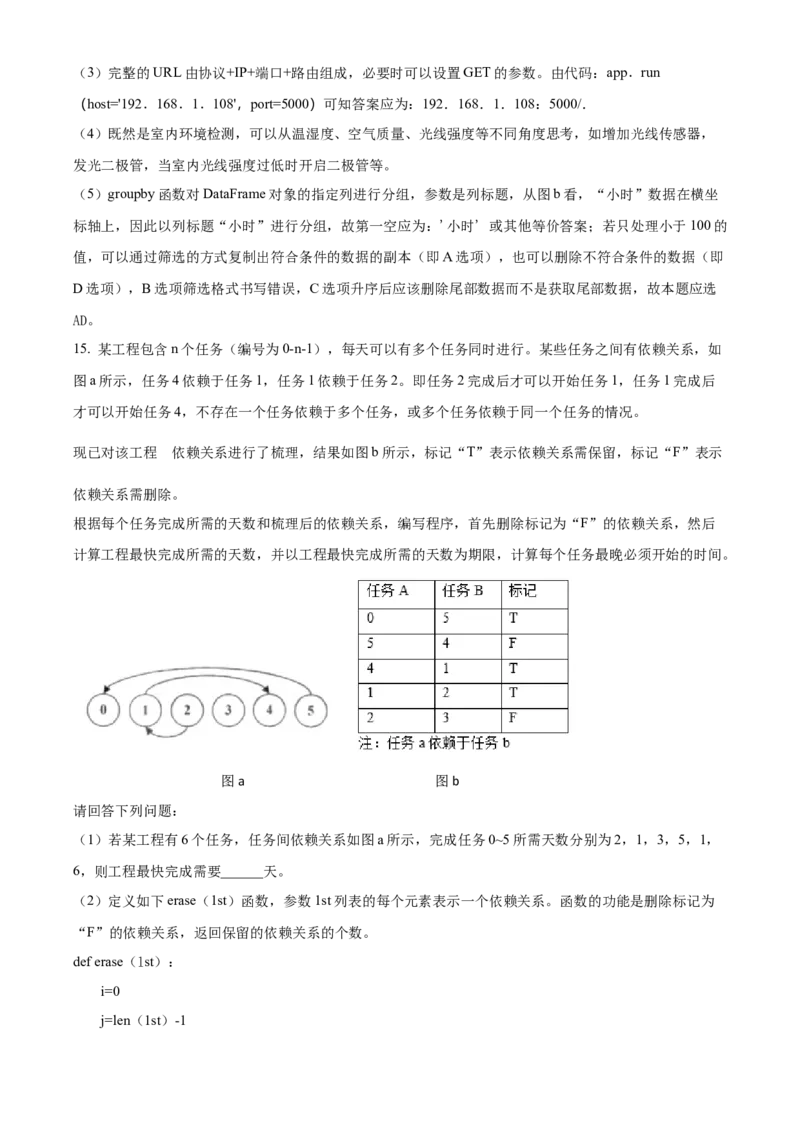 2023年06月浙江信息技术真题（解析版）_全国卷+地方卷_10.技术_1.浙江历年技术试卷_信息技术