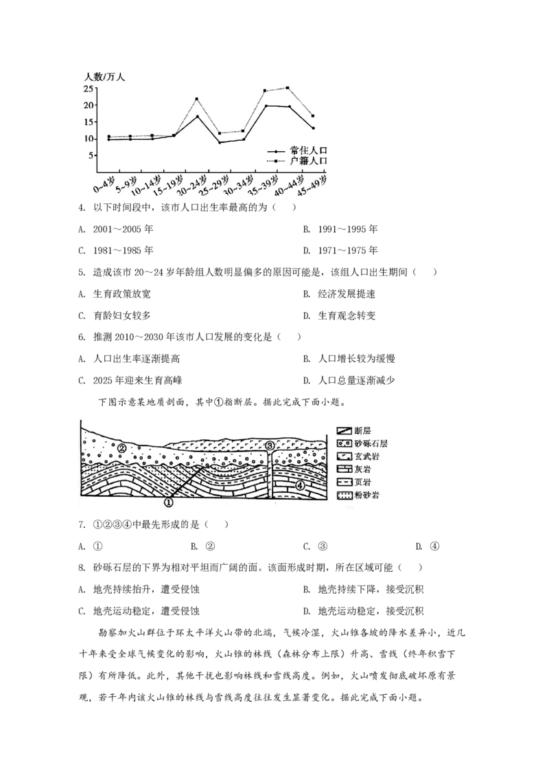 2020年高考地理真题（新课标Ⅲ）（原卷版）_全国卷+地方卷_8.地理_1.地理高考真题试卷_2008-2020年_全国卷_全国统一高考地理（新课标ⅲ）16-21_A4word版_PDF版（赠送）