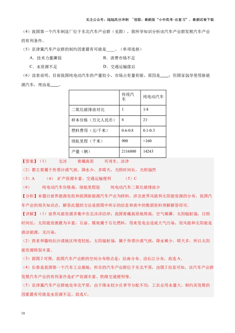 专题12中东与西亚（解析版）_02中考总复习（2026版更新中）_09-地理-中考总复习_2024年中考复习资料_专项复习资料_完三年（2021-2023）中考地理真题分项汇编（全国通用）_解析版