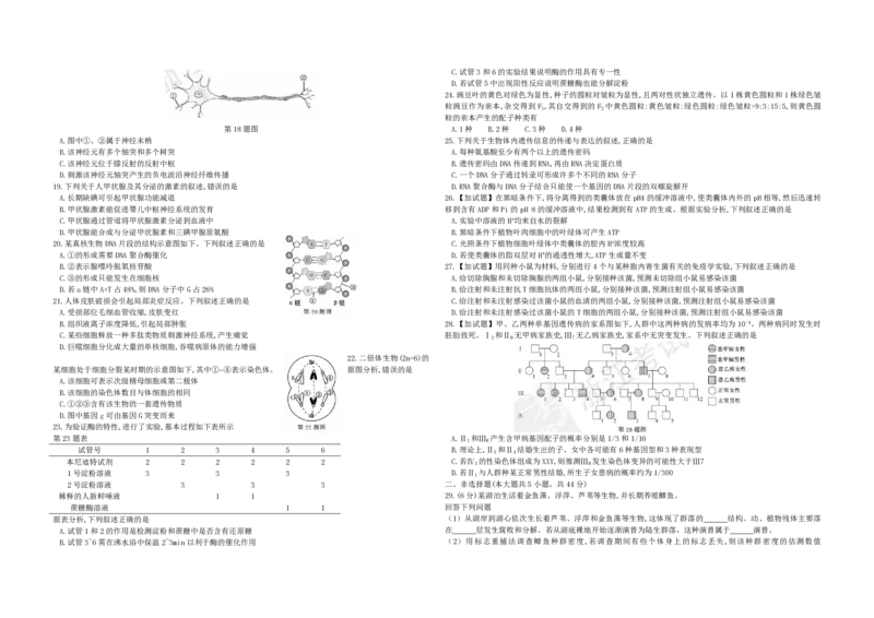 2017年浙江省高考生物11月（解析版）_全国卷+地方卷_6.生物_1.生物高考真题试卷_2008-2020年_地方卷_浙江高考生物08-21_A3word版_PDF版（赠送）