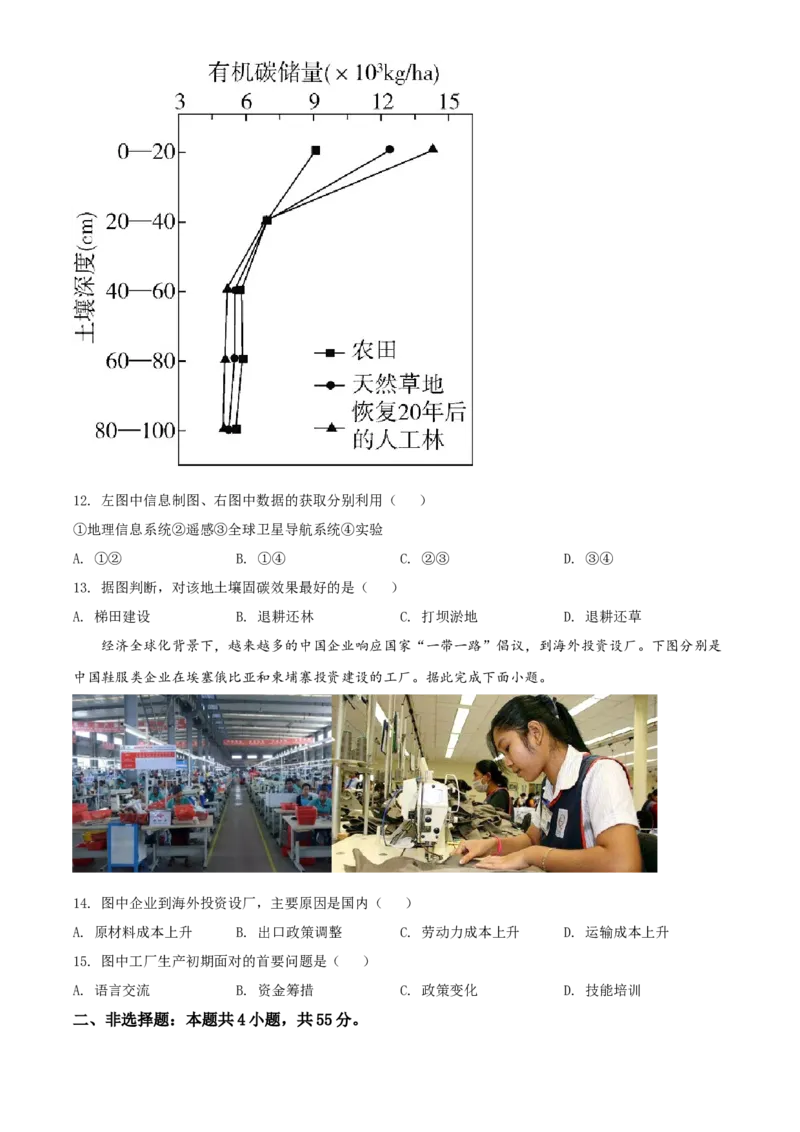 2022年海南省高考地理真题（原卷版）_全国卷+地方卷_8.地理_1.地理高考真题试卷_2022年高考-地理_2022年海南卷-地理