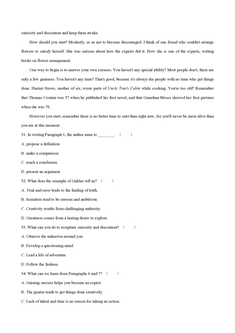 2020年天津市高考英语试卷（第二次）_全国卷+地方卷_3.英语_1.英语高考真题试卷_2008-2020年_地方卷_天津高考英语（08-21，无听力）_A4word版_天津英语PDF版（赠送）