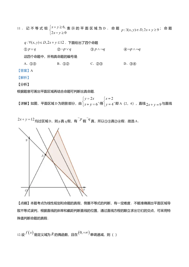2019年四川高考文科数学试卷（word版）和答案_全国卷+地方卷_2.数学_1.数学高考真题试卷_2008-2020年_地方卷_地方卷高考文科数学_四川文科数学