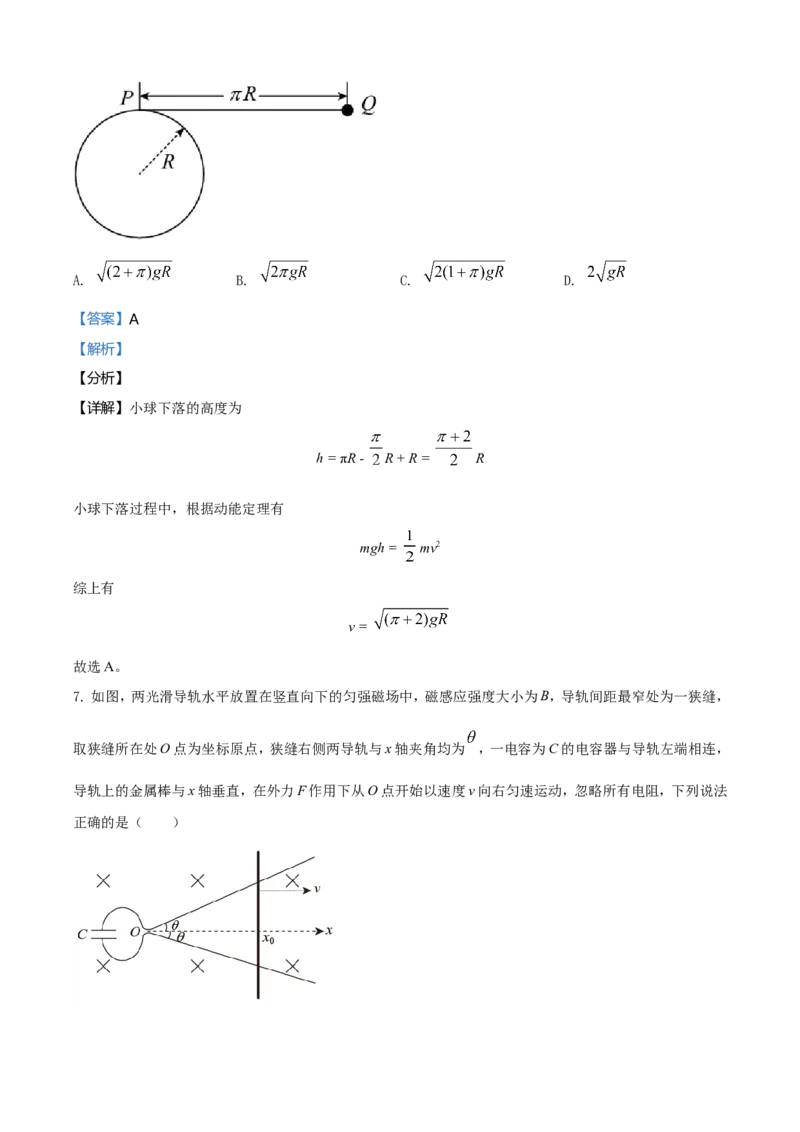 2021年河北省普通高中学业水平选择性考试（河北卷）（解析版）_全国卷+地方卷_4.物理_1.物理高考真题试卷_2021年高考-物理_2021年新高考河北物理_A4Word版