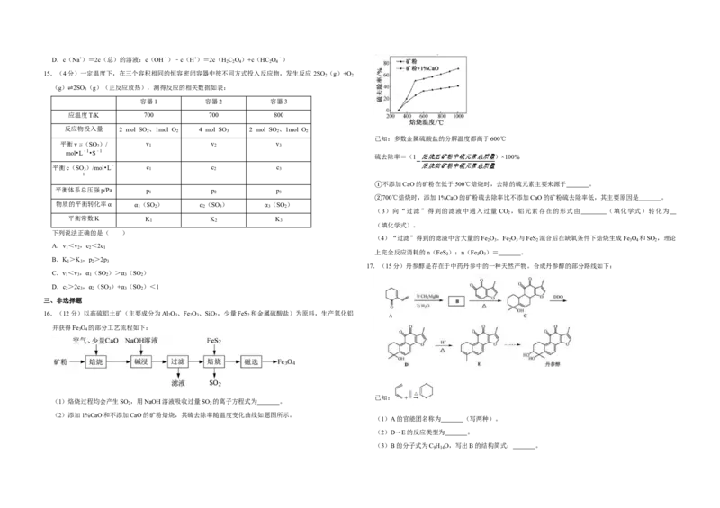 2018年江苏省高考化学试卷_全国卷+地方卷_5.化学_1.化学高考真题试卷_2008-2020年_地方卷_江苏高考化学2008-2020_A3word版