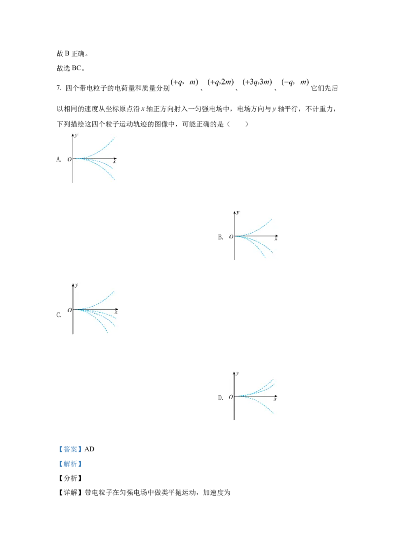 2021年全国统一高考物理试卷（新课标Ⅱ）（解析版）_全国卷+地方卷_4.物理_1.物理高考真题试卷_2008-2020年_全国卷物理_全国统一高考物理（新课标ⅱ）08-21_A4word版