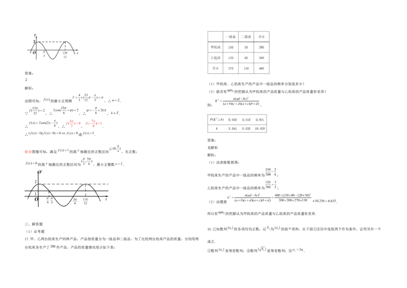 2021年全国统一高考数学试卷（理科）（新课标Ⅲ）（解析版）_全国卷+地方卷_2.数学_1.数学高考真题试卷_2008-2020年_地方卷_云南高考数学16-22_全国统一高考数学（理科）（新课标ⅲ）