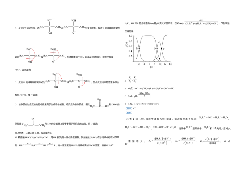 2021年高考真题化学（山东卷）（解析版）_全国卷+地方卷_5.化学_1.化学高考真题试卷_2008-2020年_地方卷_山东高考化学2008-2021_山东高考化学_A3版