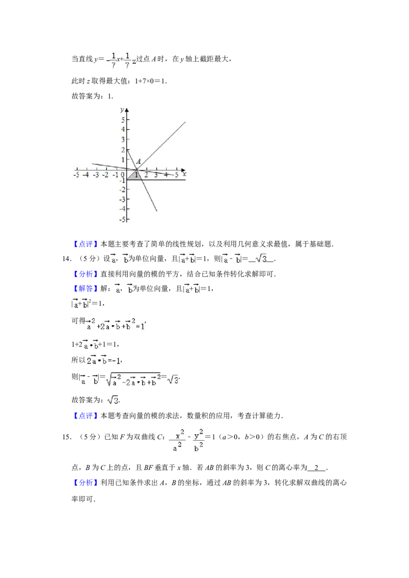2020年全国统一高考数学试卷（理科）（新课标Ⅰ）（解析版）_全国卷+地方卷_2.数学_1.数学高考真题试卷_2008-2020年_全国卷_全国1卷（2008-2022）_高考数学（理科）（新课标ⅰ）_A4word版