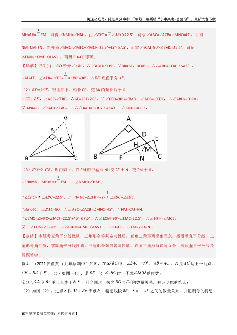 专题12全等模型-角平分线模型（解析版）_02中考总复习（2026版更新中）_02-数学-中考总复习_2024年中考复习资料_专项复习资料_答案解析版