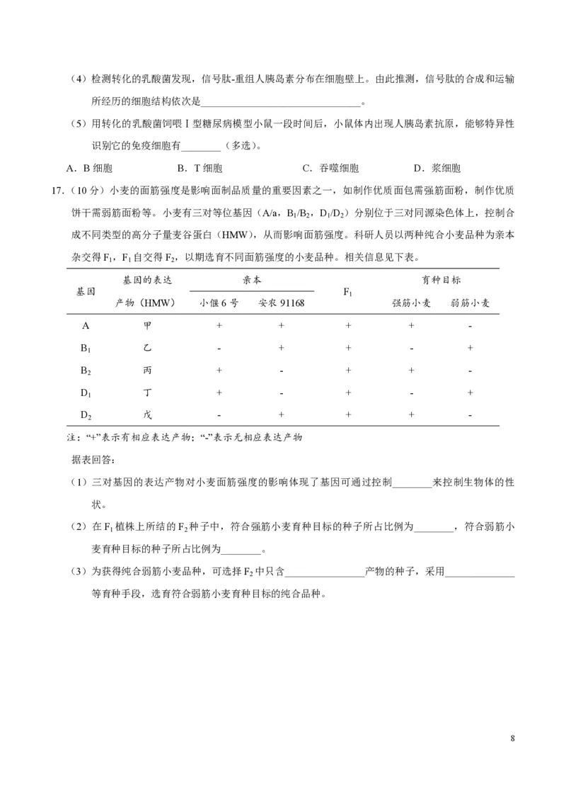 2020年天津市高考生物试卷_全国卷+地方卷_6.生物_1.生物高考真题试卷_2008-2020年_地方卷_天津高考生物07-21_A4word版_天津生物PDF版（赠送）