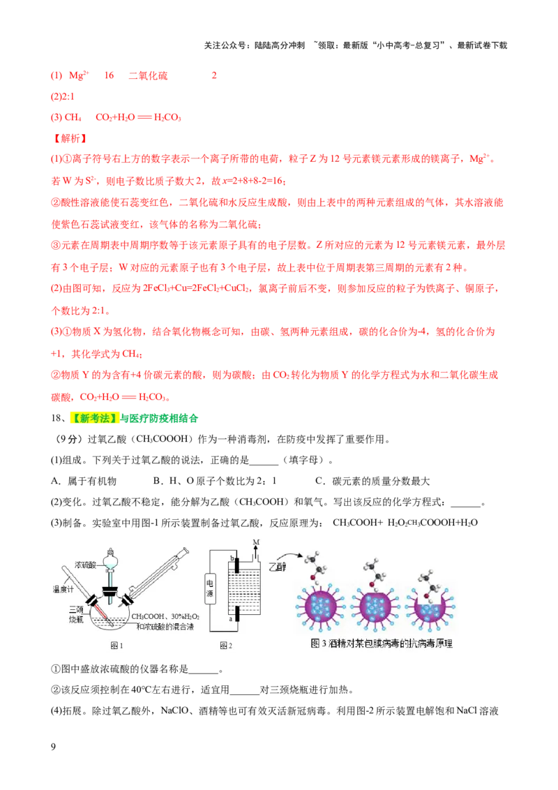 专题10化学式与化学用语（测试）-2024年中考化学一轮复习讲练测（全国通用）（解析版）_02中考总复习（2026版更新中）_05-化学-中考总复习_2024年中考复习资料_一轮复习资料