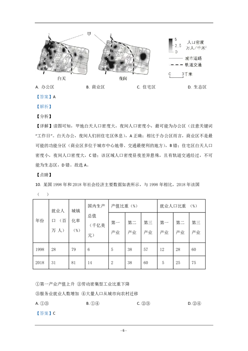 2020年北京市高考地理试卷（解析版）_全国卷+地方卷_8.地理_1.地理高考真题试卷_2008-2020年_地方卷_北京高考地理08-21_A4word版_PDF版（赠送）