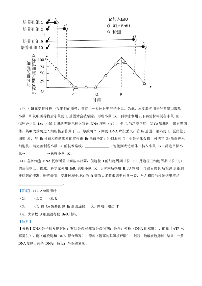 2023年高考生物真题（北京自主命题）（解析版）_全国卷+地方卷_6.生物_1.生物高考真题试卷_2023年高考-生物_2023年北京自主命题
