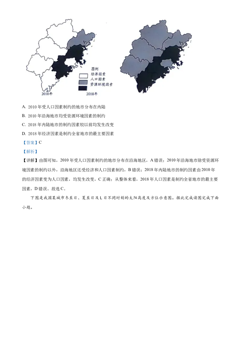 2023年高考地理真题（天津自主命题）（解析版）_全国卷+地方卷_8.地理_1.地理高考真题试卷_2023年高考-地理_2023年天津自主命题-地理