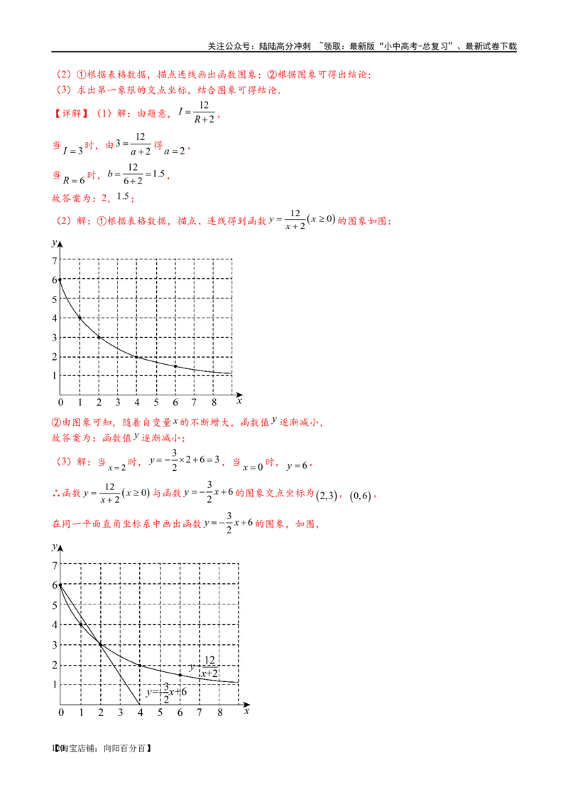 专题1-4一文搞定反比例函数7个模型，13类题型（解析版）_02中考总复习（2026版更新中）_02-数学-中考总复习_2024年中考复习资料_专项复习资料_教师版（含答案解析）