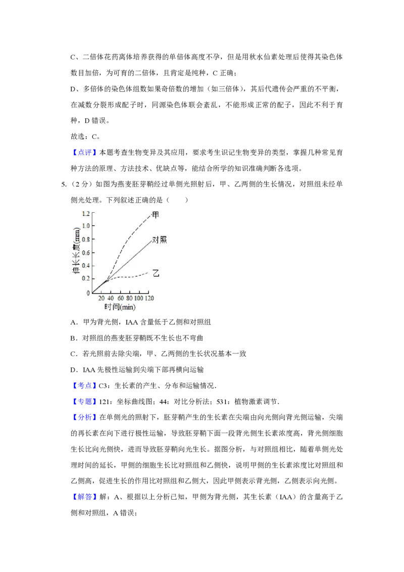 2019年江苏省高考生物试卷解析版_全国卷+地方卷_6.生物_1.生物高考真题试卷_2008-2020年_地方卷_江苏高考生物07-20_A4word版_PDF版（赠送）