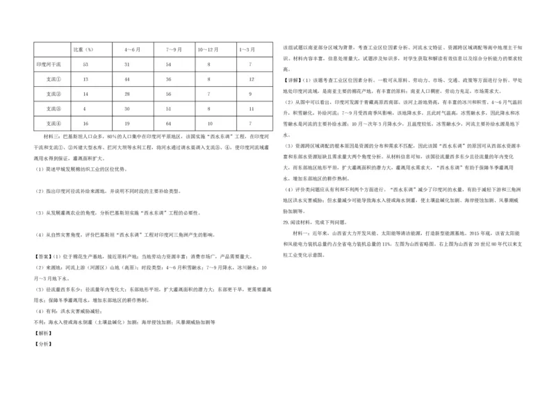 2018年浙江省高考地理11月（解析版）_全国卷+地方卷_8.地理_1.地理高考真题试卷_2008-2020年_地方卷_浙江高考地理08-21_A3word版_PDF版（赠送）