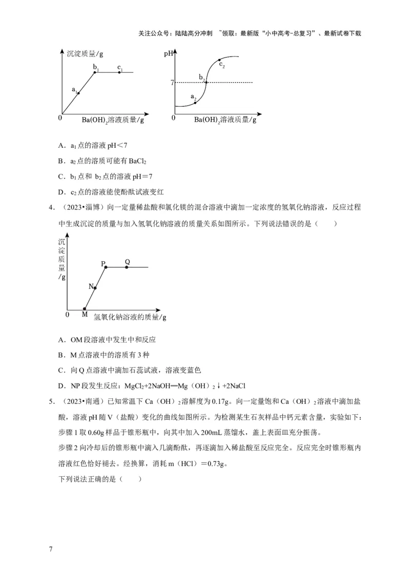 专题11酸和碱（原卷版）_02中考总复习（2026版更新中）_05-化学-中考总复习_2024年中考复习资料_专项复习资料_2024年中考化学复习考点一遍过（全国通用）