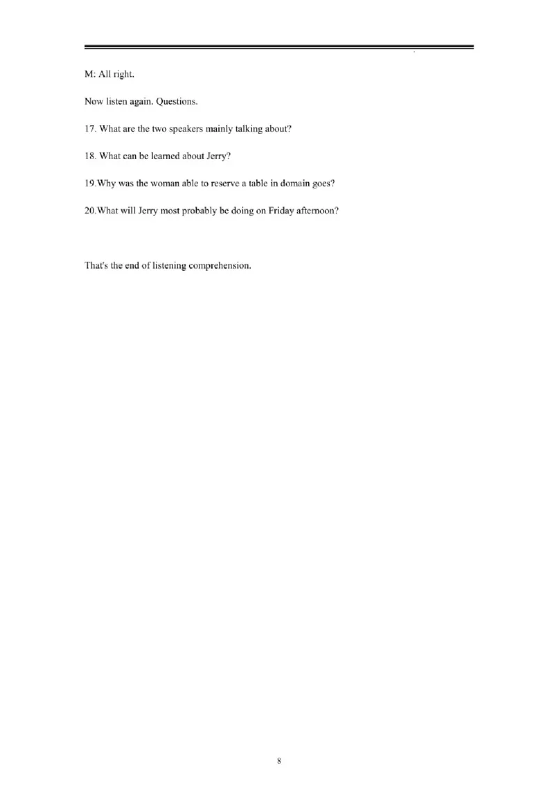 2022年上海高考春季高考英语听力文本_全国卷+地方卷_3.英语_1.英语高考真题试卷_2022年高考-英语_2022年上海卷-春考