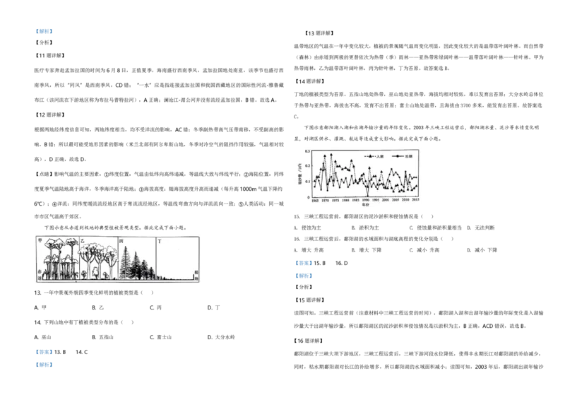 2020年高考地理试题及答案（海南卷）_全国卷+地方卷_8.地理_1.地理高考真题试卷_2008-2020年_地方卷_海南高考地理08-20_A3word版_PDF版（赠送）