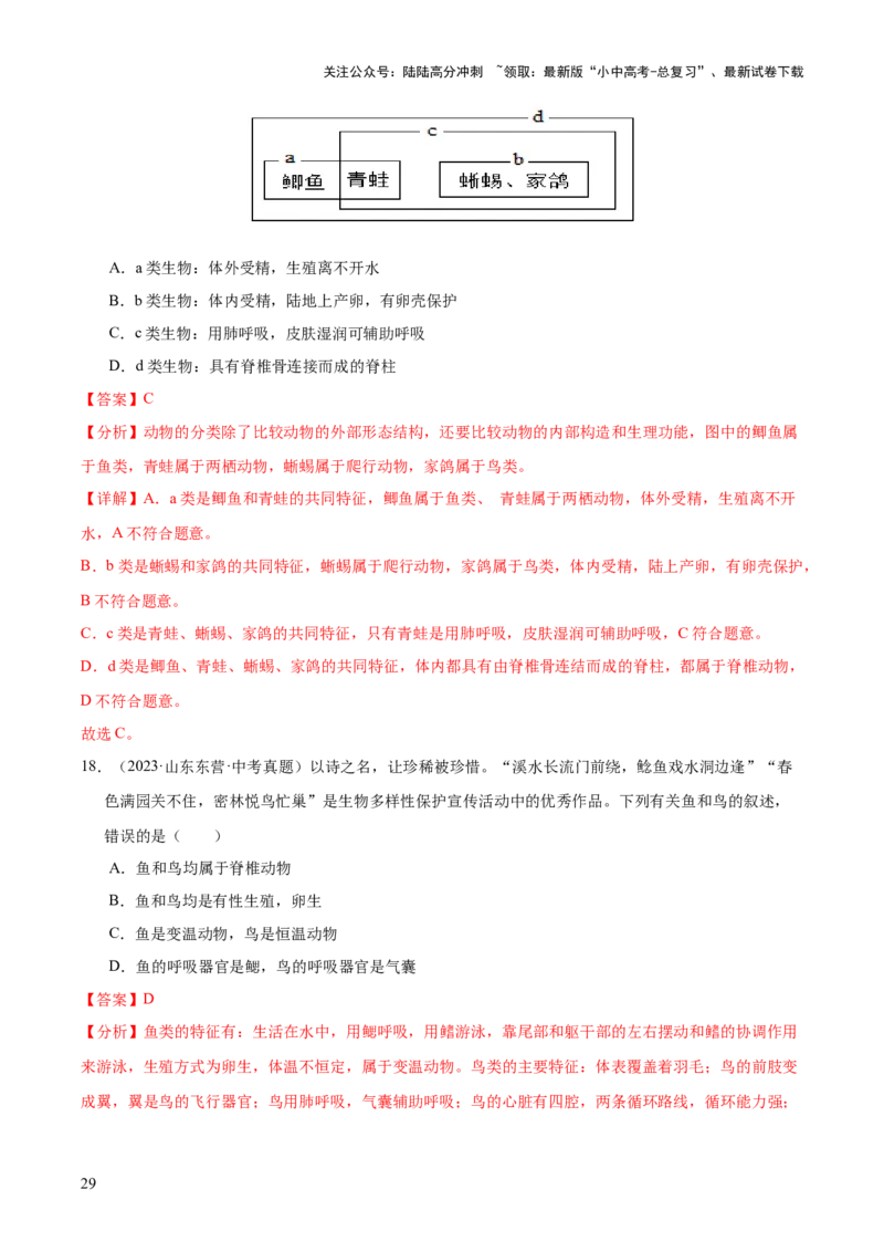 专题09各种各样的生物（全国通用）（解析版）_02中考总复习（2026版更新中）_08-生物-中考总复习_2026年中考复习（更新中）