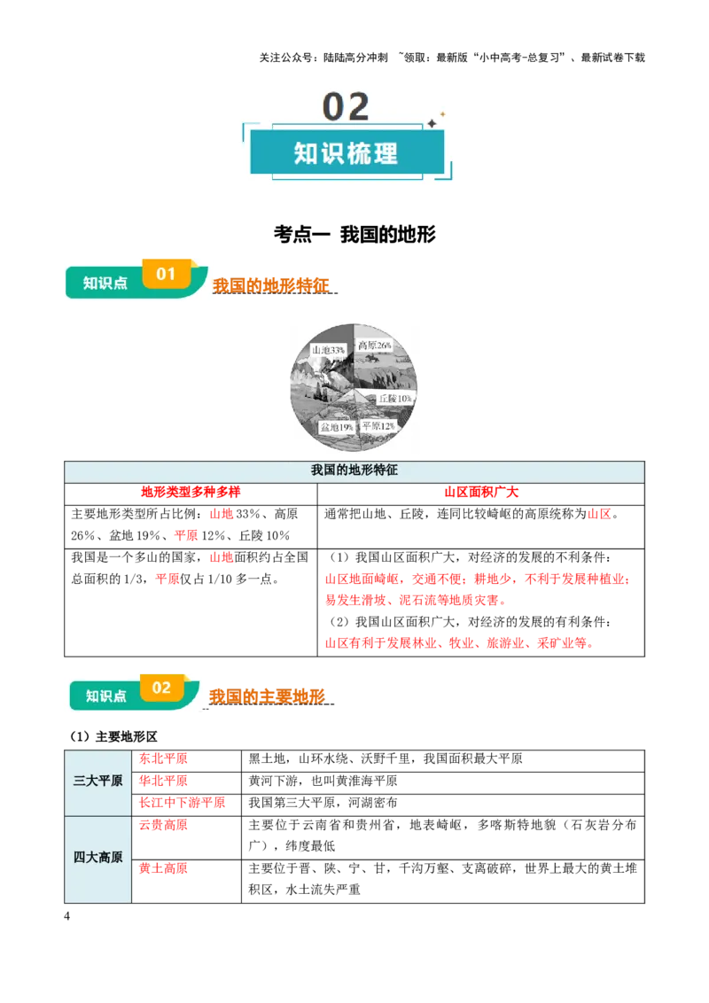 专题09我国的自然环境-2025年中考地理知识点梳理（背诵版）_02中考总复习（2026版更新中）_09-地理-中考总复习_2025中考地理复习资料_2025年中考地理知识点_挖空版+背诵版