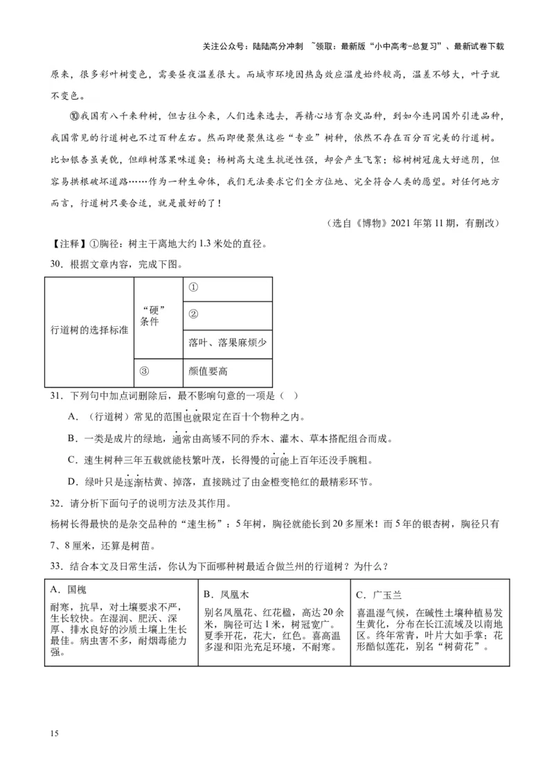 专题10非文学类文本阅读（第02期）（原卷版）_02中考总复习（2026版更新中）_01-语文-中考总复习_2024年中考资料_专项复习资料_完2023年中考语文真题分项汇编（全国通用）_第02期