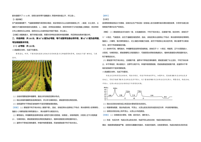 2020年全国统一高考地理试卷（新课标Ⅰ）（解析版）_全国卷+地方卷_8.地理_1.地理高考真题试卷_2008-2020年_全国卷_全国统一高考地理（新课标ⅰ）08-21_A3word版