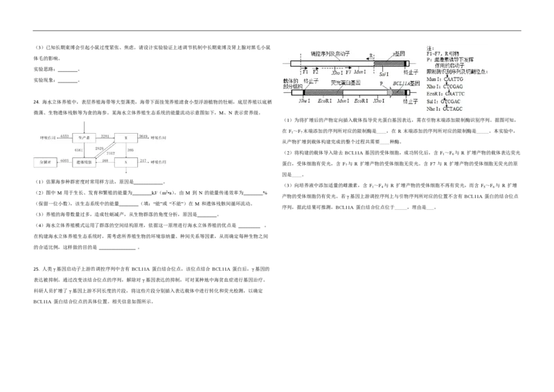 2021年高考真题生物（山东卷）（原卷版）_全国卷+地方卷_6.生物_1.生物高考真题试卷_2008-2020年_地方卷_山东高考生物08-21_山东高考生物_A3版_pdf版