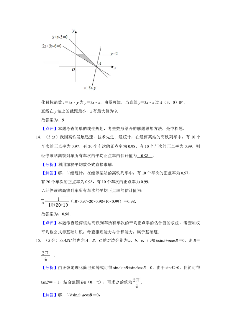 2019年全国统一高考数学试卷（文科）（新课标Ⅱ）（解析版）_全国卷+地方卷_2.数学_1.数学高考真题试卷_2008-2020年_全国卷_全国2卷（2008-2022）_高考数学（文科）（新课标ⅱ）_A4word版