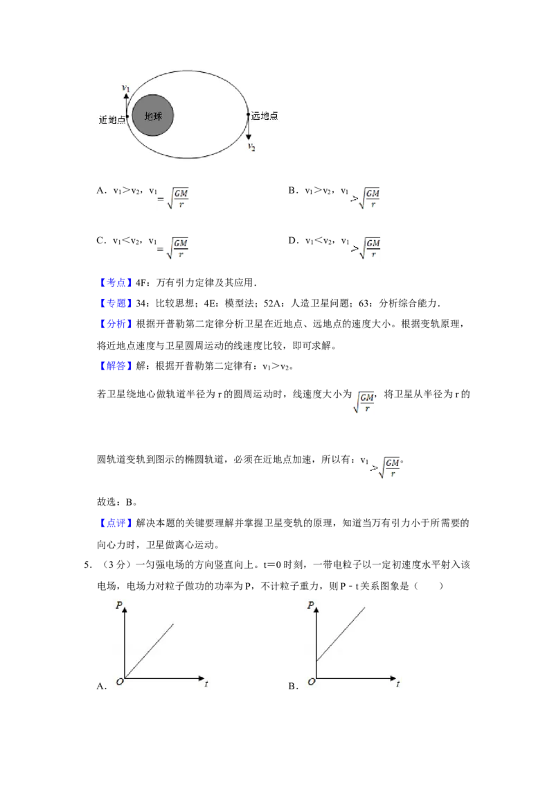 2019年江苏省高考物理试卷解析版_全国卷+地方卷_4.物理_1.物理高考真题试卷_2008-2020年_地方卷_江苏高考物理07-20_A4word版