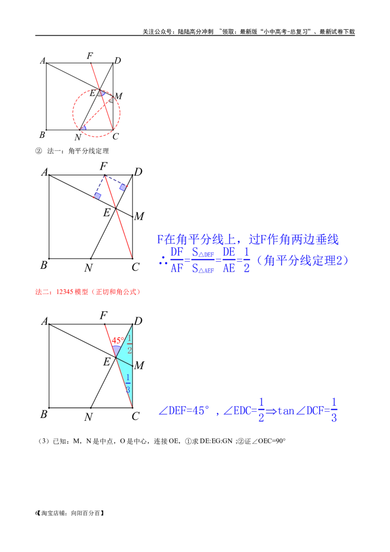 专题1-5正方形基本型&middot;母题溯源（解析版）_02中考总复习（2026版更新中）_02-数学-中考总复习_2024年中考复习资料_专项复习资料_教师版（含答案解析）