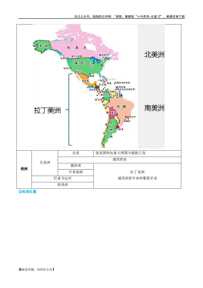 专题09非洲和美洲（讲义）（解析版）_02中考总复习（2026版更新中）_09-地理-中考总复习_2024年中考复习资料_一轮复习_❤2024年中考地理一轮复习讲练测（全国通用）_配套讲义