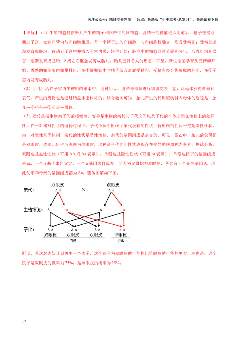 专题11生物的生殖和发育（全国通用）（解析版）_02中考总复习（2026版更新中）_08-生物-中考总复习_2026年中考复习（更新中）
