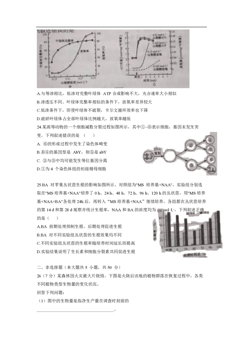 2021年浙江省高考生物6月（解析版）_全国卷+地方卷_6.生物_1.生物高考真题试卷_2008-2020年_地方卷_浙江高考生物08-21_A4word版_PDF版（赠送）