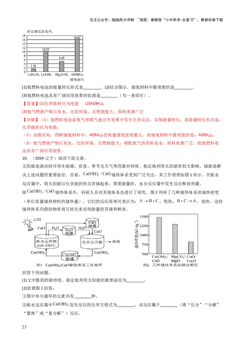 专题12化学与资源、能源、材料、环境、健康（解析版）_02中考总复习（2026版更新中）_05-化学-中考总复习_2025年中考复习资料_备战2025年中考化学真题题源解密