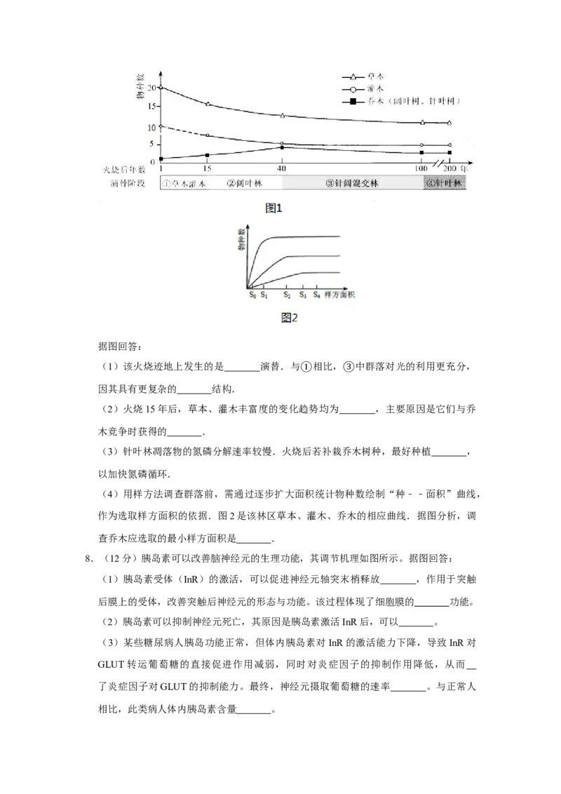 2017年天津市高考生物试卷_全国卷+地方卷_6.生物_1.生物高考真题试卷_2008-2020年_地方卷_天津高考生物07-21_A4word版