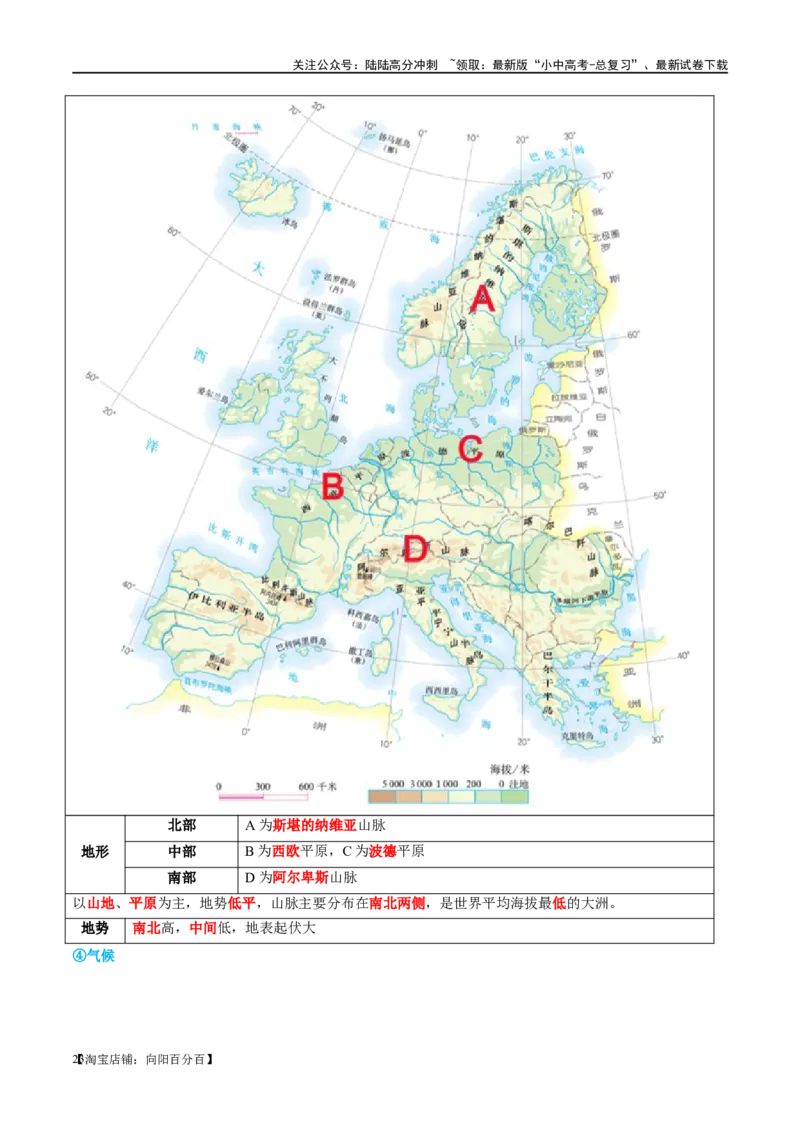 专题11中东（西亚）和欧洲西部（讲义）（解析版）_02中考总复习（2026版更新中）_09-地理-中考总复习_2024年中考复习资料_一轮复习_❤2024年中考地理一轮复习讲练测（全国通用）
