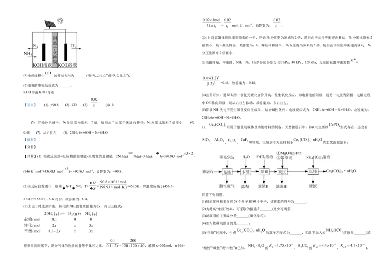 2021年湖南省普通高中学业水平选择性考试化学试题（湖南卷）（解析版）A3_全国卷+地方卷_5.化学_1.化学高考真题试卷_2021年高考-化学_2021年新高考湖南化学_A3Word版