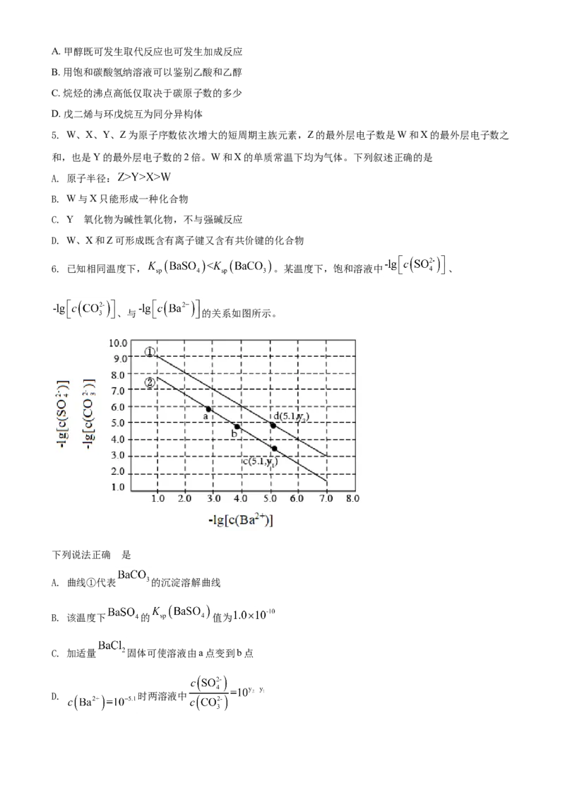 2021年高考化学真题（全国甲卷）（原卷版）_全国卷+地方卷_5.化学_1.化学高考真题试卷_2021年高考-化学_2021全国甲卷化学