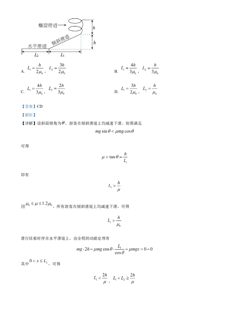 2021年辽宁省普通高中学业水平选择性考试物理试题（辽宁卷）（解析版）_全国卷+地方卷_4.物理_1.物理高考真题试卷_2021年高考-物理_2021年辽宁高考物理
