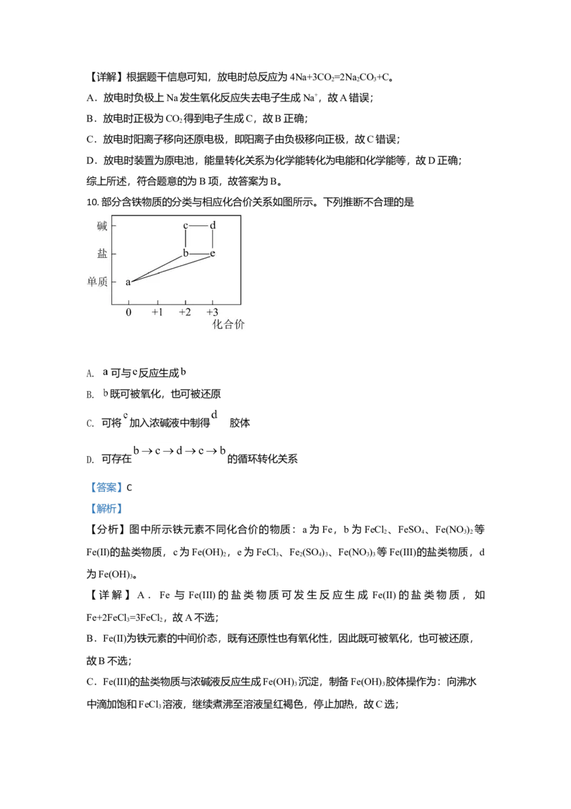 2021年高考真题&mdash;&mdash;化学（广东卷）（解析版）_全国卷+地方卷_5.化学_1.化学高考真题试卷_2021年高考-化学_2021新高考广东化学卷